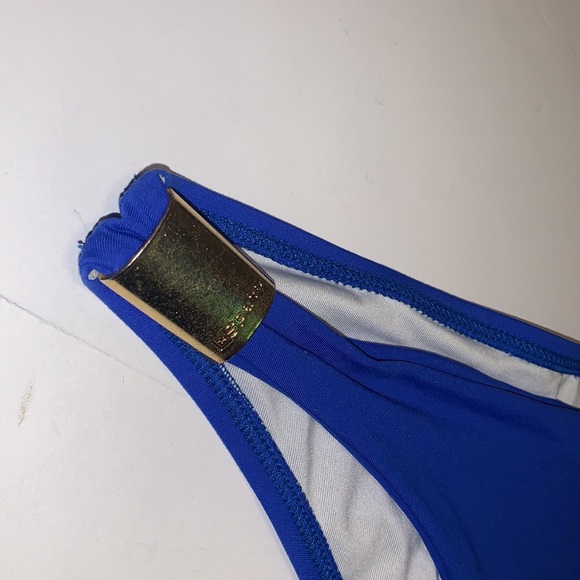 L*SPACE Blue Bikini Set with Gold Chain Straps - Women’s Size XS - Picture 8 of 12